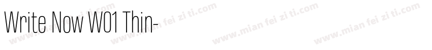 Write Now W01 Thin字体转换
